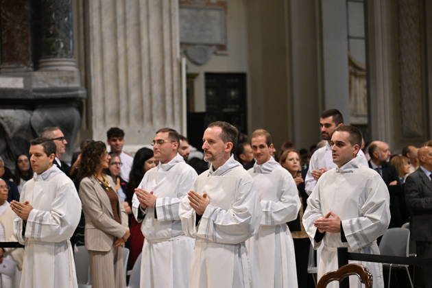 IPA89501582 - Italy, Rome, Vatican, October 10, 2026: Cardinal Baldo Reina celebrates a Mass for the ordination of deacons at St. John Lateran. Photograph by ALESSIA GIULIANI Catholic Press Photo Copyright: xx xAlessiaxGiuliani Catholipressphox IPA89501582