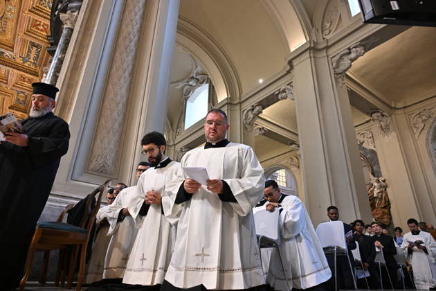 IPA89501679 - Italy, Rome, Vatican, October 10, 2026: Cardinal Baldo Reina celebrates a Mass for the ordination of deacons at St. John Lateran. Photograph by ALESSIA GIULIANI Catholic Press Photo Copyright: xx xAlessiaxGiuliani Catholipressphox IPA89501679
