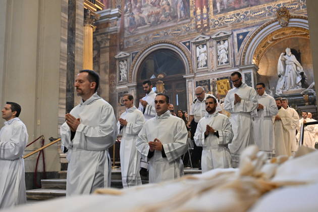 IPA89501600 - Italy, Rome, Vatican, October 10, 2026: Cardinal Baldo Reina celebrates a Mass for the ordination of deacons at St. John Lateran. Photograph by ALESSIA GIULIANI Catholic Press Photo Copyright: xx xAlessiaxGiuliani Catholipressphox IPA89501600