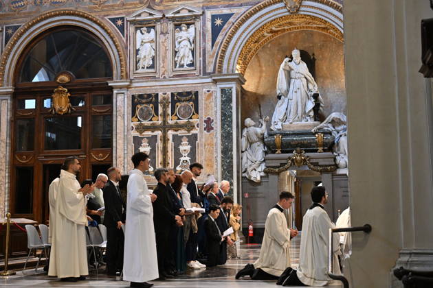IPA89501692 - Italy, Rome, Vatican, October 10, 2026: Cardinal Baldo Reina celebrates a Mass for the ordination of deacons at St. John Lateran. Photograph by ALESSIA GIULIANI Catholic Press Photo Copyright: xx xAlessiaxGiuliani Catholipressphox IPA89501692