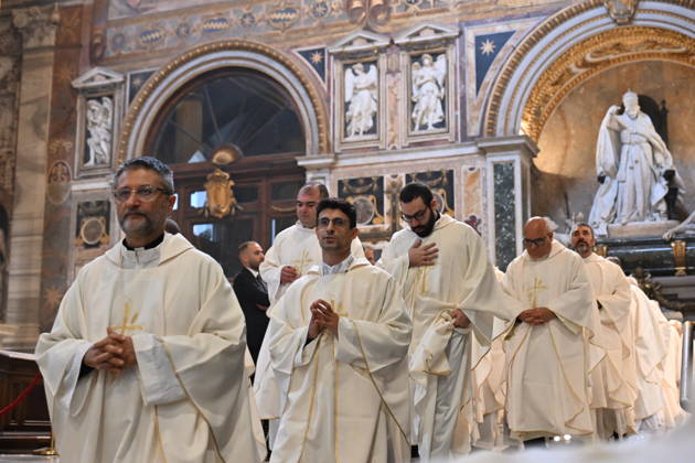 IPA89501590 - Italy, Rome, Vatican, October 10, 2026: Cardinal Baldo Reina celebrates a Mass for the ordination of deacons at St. John Lateran. Photograph by ALESSIA GIULIANI Catholic Press Photo Copyright: xx xAlessiaxGiuliani Catholipressphox IPA89501590