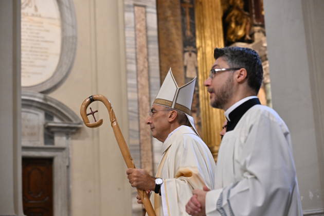 IPA89501586 - Italy, Rome, Vatican, October 10, 2026: Cardinal Baldo Reina celebrates a Mass for the ordination of deacons at St. John Lateran. Photograph by ALESSIA GIULIANI Catholic Press Photo Copyright: xx xAlessiaxGiuliani Catholipressphox IPA89501586