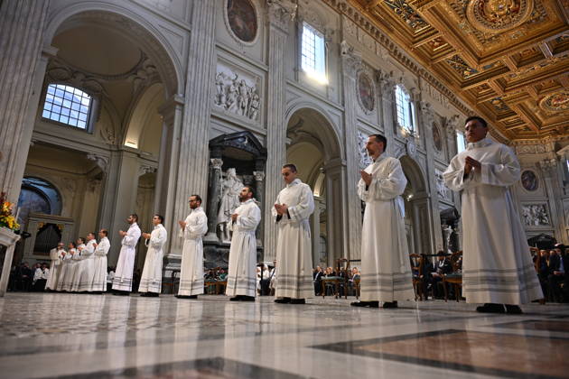 IPA89501740 - Italy, Rome, Vatican, October 10, 2026: Cardinal Baldo Reina celebrates a Mass for the ordination of deacons at St. John Lateran. Photograph by ALESSIA GIULIANI Catholic Press Photo Copyright: xx xAlessiaxGiuliani Catholipressphox IPA89501740