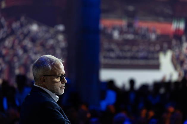 October 10, 2026, Rome, Italia, Italy: Ernesto Maria Ruffini during the National Assembly of PioÂ¹ Uno, Rome, 10 10 2026 Rome Italy  - ZUMAa289 20261010_zia_a289_102 Copyright: xFrancescoxFotiax xAgfx