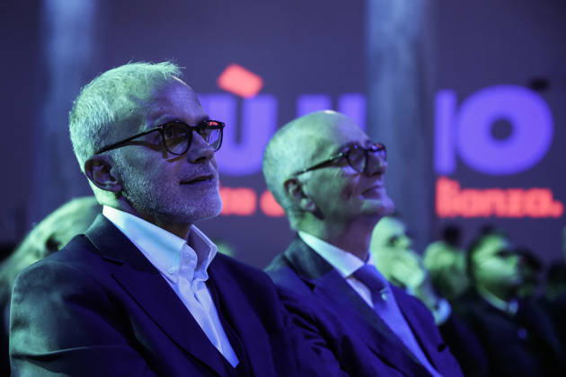 October 10, 2026, Rome, Italia, Italy: Ernesto Maria Ruffini and Franco Gabrielli during the National Assembly of PioÂ¹ Uno, Rome, 10 10 2026 Rome Italy  - ZUMAa289 20261010_zia_a289_112 Copyright: xFrancescoxFotiax xAgfx