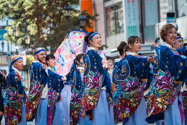 General view, October 10, 2026 - Dancers perform during the eve-of-festival events of the 27th Tokyo Yosakoi Festival in Ikebukuro, Tokyo, Japan, on October 10, 2026. Part of the Fukuro Matsuri celebrations, the event brings together yosakoi dance teams in colorful costumes for energetic performances combining traditional Japanese dance influences with contemporary music and choreography.  aflo_354760426