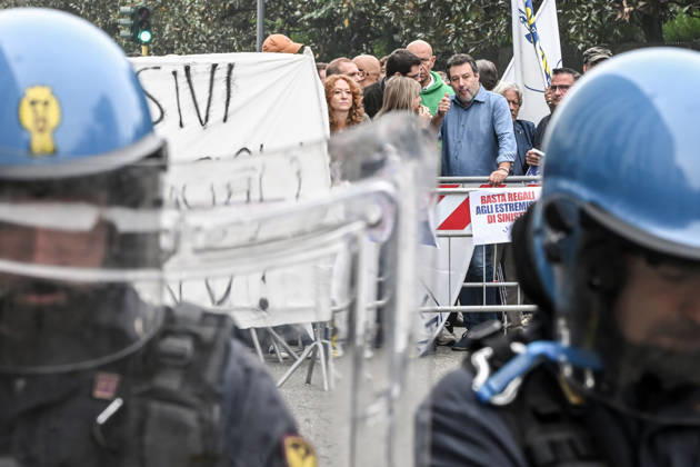 October 10, 2026, Milan, Mi, Italy: Deputy Prime Minister Matteo Salvini at the League rally Milan safer, stop social centers. Near the Lambretta Social Center, Via Rizzoli, 10 10 2026 Milan Milan Italy - ZUMAa289 20261010_zia_a289_034 Copyright: xNicolaxMarfisix xAgfx