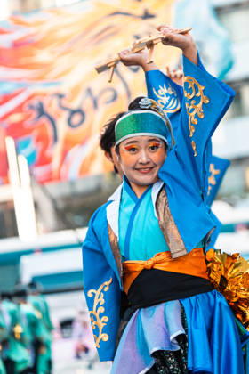 General view, October 10, 2026 - Dancers perform during the eve-of-festival events of the 27th Tokyo Yosakoi Festival in Ikebukuro, Tokyo, Japan, on October 10, 2026. Part of the Fukuro Matsuri celebrations, the event brings together yosakoi dance teams in colorful costumes for energetic performances combining traditional Japanese dance influences with contemporary music and choreography. aflo_354761341
