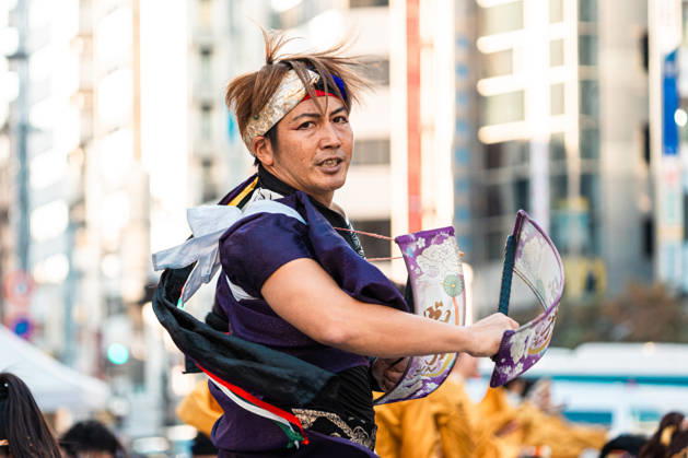 General view, October 10, 2026 - Dancers perform during the eve-of-festival events of the 27th Tokyo Yosakoi Festival in Ikebukuro, Tokyo, Japan, on October 10, 2026. Part of the Fukuro Matsuri celebrations, the event brings together yosakoi dance teams in colorful costumes for energetic performances combining traditional Japanese dance influences with contemporary music and choreography. aflo_354761374