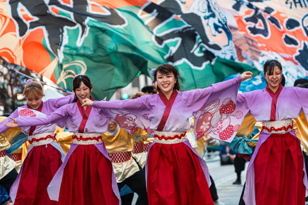 General view, October 10, 2026 - Dancers perform during the eve-of-festival events of the 27th Tokyo Yosakoi Festival in Ikebukuro, Tokyo, Japan, on October 10, 2026. Part of the Fukuro Matsuri celebrations, the event brings together yosakoi dance teams in colorful costumes for energetic performances combining traditional Japanese dance influences with contemporary music and choreography.  aflo_354761419