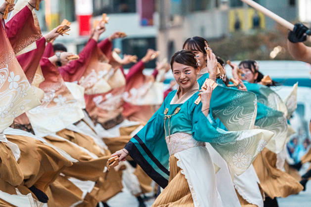 General view, October 10, 2026 - Dancers perform during the eve-of-festival events of the 27th Tokyo Yosakoi Festival in Ikebukuro, Tokyo, Japan, on October 10, 2026. Part of the Fukuro Matsuri celebrations, the event brings together yosakoi dance teams in colorful costumes for energetic performances combining traditional Japanese dance influences with contemporary music and choreography.  aflo_354761558