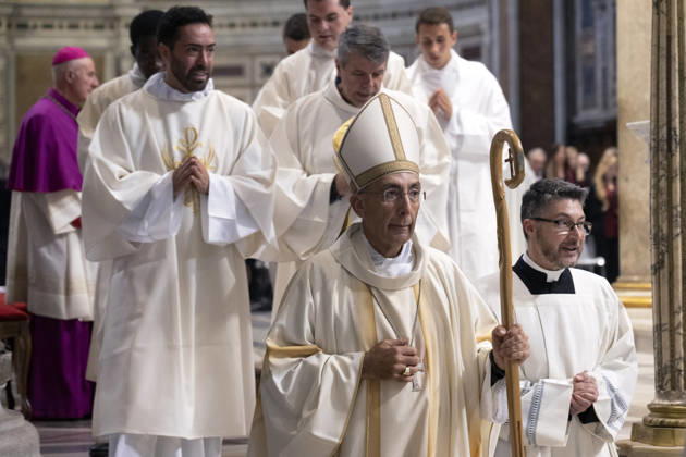 IPA89503406 - Italy, Rome, Vatican, October 10, 2026: Cardinal Baldo Reina celebrates Mass for the ordination of deacons at St. John Lateran. Photo by ALESSIA GIULIANI Catholic Press Photo  Copyright: xALESSIAxGIULIANI xCatholicxPressxPhotox xx IPA89503406