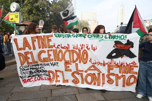 RECORD DATE NOT STATED IPA89503934 - Milan, October 10, 2026, National Day of Mobilization, The end of genocide is the end of Zionism, marking the third anniversary of the start of the conflict in Gaza  Copyright: xx xFrancescoxEnriquezx IPA89503934.jpeg