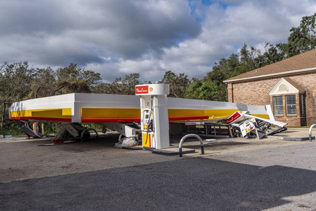 October 10, 2026, Gulf Shores, Fl, USA: A Shell gas station is collapsed after Hurricane Isaias came ashore..Hurricane Isaias made landfall Friday, October 9 along the U.S. Gulf coast. Gulf Shores USA - ZUMAs197 20261010_aaa_s197_028 Copyright: xJenxGolbeckx