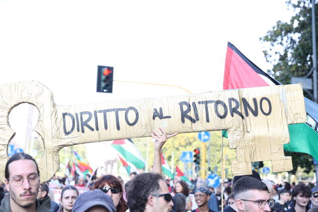 RECORD DATE NOT STATED IPA89506067 - Milan, National Day of Mobilization: The End of Genocide Is the End of Zionism, marking the third anniversary of the start of the conflict in Gaza  Copyright: xx xPoolxEmadecaxEnriquezx IPA89506067.jpeg