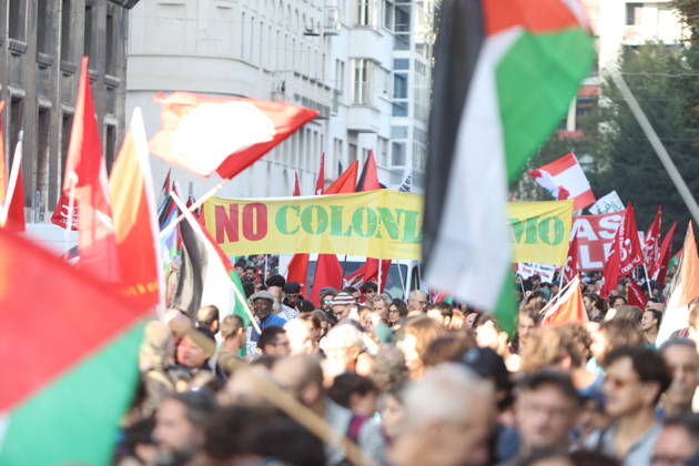 RECORD DATE NOT STATED IPA89506032 - Milan, National Day of Mobilization: The End of Genocide Is the End of Zionism, marking the third anniversary of the start of the conflict in Gaza  Copyright: xx xPoolxEmadecaxEnriquezx IPA89506032.jpeg