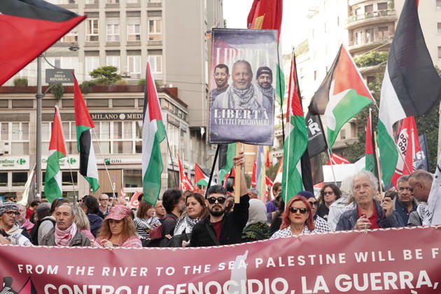 IPA89506375 - Milan, October 10, 2026, a day of national mobilization, The end of genocide is the end of Zionism, marking the third anniversary of the start of the conflict in Gaza Copyright: xEmanuelexRobertoxDexCarlix xPoolxEmadecaxEnriquezx IPA89506375