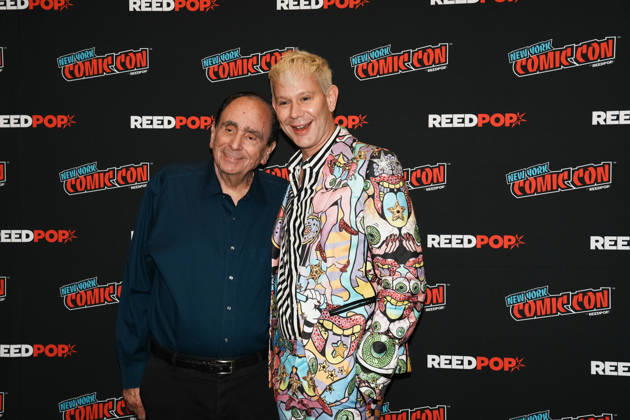 October 10, 2026, New York, New York, USA: Writer R.L. STINE and drag queen and actor JIMBO pose for a photo as Tubi presents R.L. Stine s Pumpkin 2 at the 2026 NY Comic Con at the Javits Center on October 10, 2026 in New York. New York USA - ZUMAb148 20261010_zap_b148_006 Copyright: xBryanxSmithx