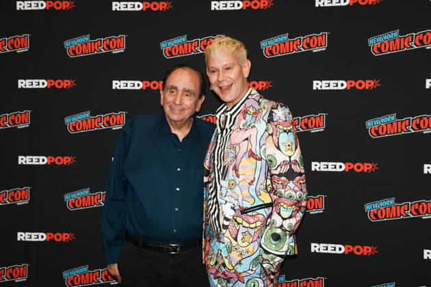 October 10, 2026, New York, New York, USA: Writer R.L. STINE and drag queen and actor JIMBO pose for a photo as Tubi presents R.L. Stine s Pumpkin 2 at the 2026 NY Comic Con at the Javits Center on October 10, 2026 in New York. New York USA - ZUMAb148 20261010_zap_b148_017 Copyright: xBryanxSmithx