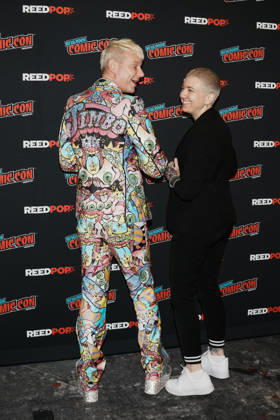 October 10, 2026, New York, New York, USA: Drag queen and actor JIMBO and writer director JEM GARRARD pose for a photo as Tubi presents R.L. Stine s Pumpkin 2 at the 2026 NY Comic Con at the Javits Center on October 10, 2026 in New York. New York USA - ZUMAb148 20261010_zap_b148_011 Copyright: xBryanxSmithx