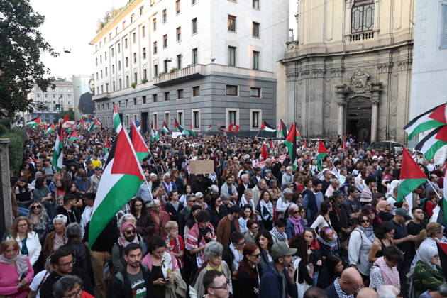 RECORD DATE NOT STATED IPA89508952 - Milan, National Day of Mobilization: The End of Genocide Is the End of Zionism, marking the third anniversary of the start of the conflict in Gaza Copyright: xx xPoolxEmadecaxEnriquezx IPA89508952.jpeg