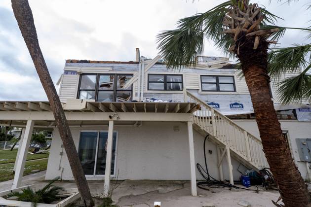 October 10, 2026, Pensacola Beach, Fl, USA: A home is severely damaged after Hurricane Isaias came ashore..Hurricane Isaias made landfall Friday, October 9 along the U.S. Gulf coast. Pensacola Beach USA - ZUMAs197 20261010_aaa_s197_034 Copyright: xJenxGolbeckx