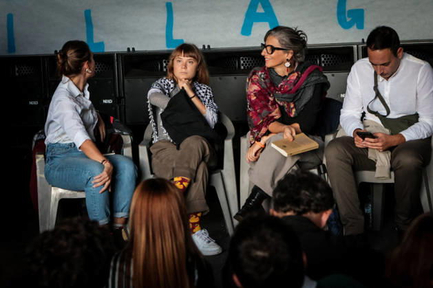 Greta Thunberg and Francesca Albanese at NATO Base X Conference - Napoli Greta Thunberg and Francesca Albanese attend the NATO Base X Conference at the former NATO base in Bagnoli, Naples, Italy on October 10, 2026, where Thunberg discusses CPRs and participates in a pro-Palestine debate with Albanese. Photo by Renato Esposito Napolipress IPA ABACAPRESS.COM Napoli - Italy Copyright: xIPA ABACAx