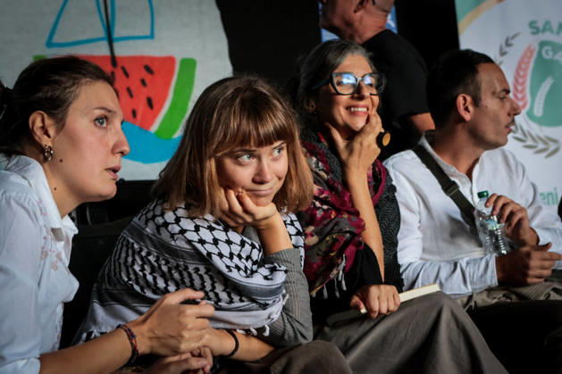 Greta Thunberg and Francesca Albanese at NATO Base X Conference - Napoli Greta Thunberg and Francesca Albanese attend the NATO Base X Conference at the former NATO base in Bagnoli, Naples, Italy on October 10, 2026, where Thunberg discusses CPRs and participates in a pro-Palestine debate with Albanese. Photo by Renato Esposito Napolipress IPA ABACAPRESS.COM Napoli - Italy Copyright: xIPA ABACAx