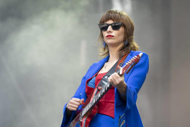 October 10, 2026, Madrid, Spain: Singer Nat Simons performs during the Hispanidad Festival 2026 concert at the Plaza de Espana. Madrid Spain  - ZUMAs197 20261010_aaa_s197_042 Copyright: xAtilanoxGarciax