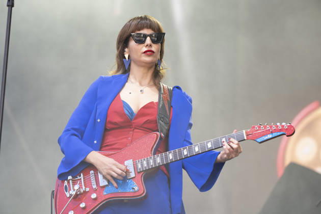 October 10, 2026, Madrid, Spain: Singer Nat Simons performs during the Hispanidad Festival 2026 concert at the Plaza de Espana. Madrid Spain  - ZUMAs197 20261010_aaa_s197_054 Copyright: xAtilanoxGarciax