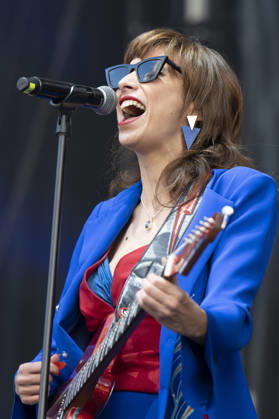 October 10, 2026, Madrid, Spain: Singer Nat Simons performs during the Hispanidad Festival 2026 concert at the Plaza de Espana. Madrid Spain - ZUMAs197 20261010_aaa_s197_044 Copyright: xAtilanoxGarciax