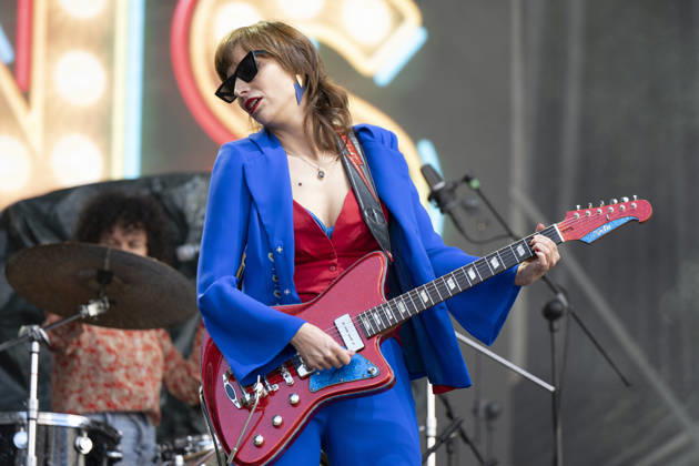October 10, 2026, Madrid, Spain: Singer Nat Simons performs during the Hispanidad Festival 2026 concert at the Plaza de Espana. Madrid Spain - ZUMAs197 20261010_aaa_s197_052 Copyright: xAtilanoxGarciax