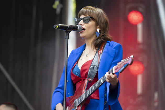 October 10, 2026, Madrid, Spain: Singer Nat Simons performs during the Hispanidad Festival 2026 concert at the Plaza de Espana. Madrid Spain - ZUMAs197 20261010_aaa_s197_055 Copyright: xAtilanoxGarciax