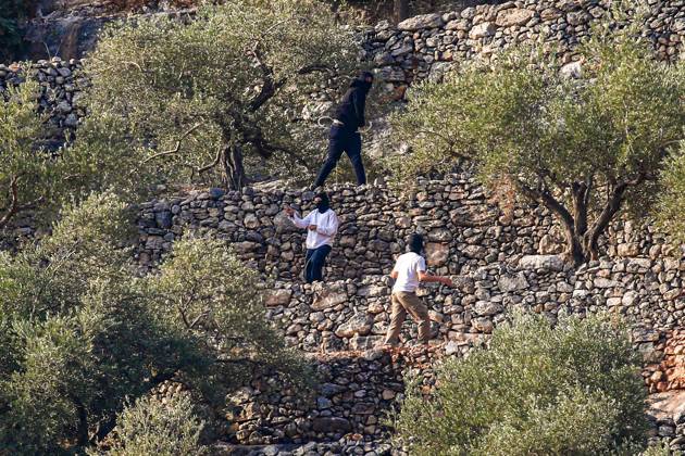 October 10, 2026, Ramallah: DEIR ABU MASHÃ¢â‚¬â ¢AL, PALESTINE Ã¢â‚¬ OCTOBER 10, 2026: Palestinian farmers came under attack by Israeli settlers and Israeli forces as they headed to harvest olives on their land in Deir Abu MashÃ¢â‚¬â ¢al, northwest of Ramallah. The event marked the villageÃ¢â‚¬â ¢s first olive harvest gathering of the new season. The Palestine Red Crescent Society reported that its teams treated nine people injured during the incident. The injuries included one caused by live ammunition to the thigh, two caused by rubber-coated metal bullets, and six resulting from physical assault. One of those struck by a rubber-coated metal bullet was photojournalist Issam Al-Rimawi. The incident occurred during the annual olive harve - ZUMAq101 20261010_zna_q101_070 Copyright: xSalmanxMohsenxAlkhatibx