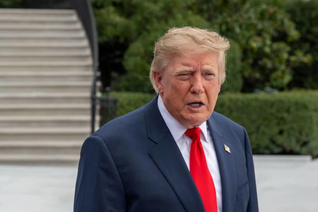 October 10, 2026, Washington, District Of Columbia, United States: President DONALD TRUMP speaks to members of the media on the South Lawn of the White House before departing for Clarksville, Tennessee, where he is scheduled to attend a campaign rally in support of Republican candidates ahead of the November midterm elections. Washington United States - ZUMAk206 20261010_znp_k206_015 Copyright: xMattxKaminskyx