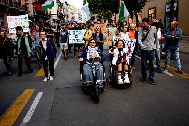 Disability Pride Palermo 2026 PALERMO, ITALY - OCTOBER 10: Disability Pride Palermo, dedicated this year to the theme Revolutionary Disabilities to advocate for the rights and self-determination of people with disabilities and to demand the elimination of architectural barriers, on October 10, 2026 in Palermo, Italy. Palermo Sicily Italy Copyright: xStefanoxMontesix