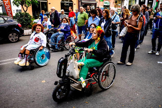 Disability Pride Palermo 2026 PALERMO, ITALY - OCTOBER 10: Disability Pride Palermo, dedicated this year to the theme Revolutionary Disabilities to advocate for the rights and self-determination of people with disabilities and to demand the elimination of architectural barriers, on October 10, 2026 in Palermo, Italy. Palermo Sicily Italy Copyright: xStefanoxMontesix