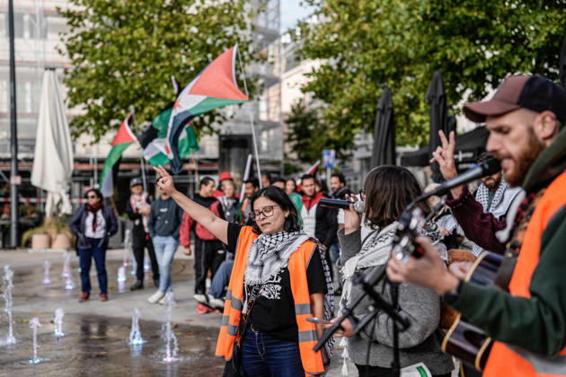 Pro-Palestine demonstration held in Luxembourg LUXEMBOURG, LUXEMBOURG - OCTOBER 10: Demonstrators gather for a pro-Palestine march organized by the Letz Act for Palestine initiative as part of a global day of action in solidarity with Palestinians in Luxembourg City, Luxembourg, on October 10, 2026. Organized in response to a call by the Global Alliance for Palestine, the march begins on Boulevard Franklin Roosevelt and proceeds towards Place de Paris, with participants calling for justice, freedom and self-determination for Palestinians. Muhammed Said Tako Anadolu Luxembourg Luxembourg. Editorial use only. Please get in touch for any other usage.  Copyright: x2026xAnadoluxMuhammedxSaidxTakox