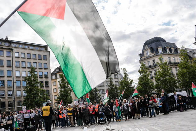 Pro-Palestine demonstration held in Luxembourg LUXEMBOURG, LUXEMBOURG - OCTOBER 10: Demonstrators gather for a pro-Palestine march organized by the Letz Act for Palestine initiative as part of a global day of action in solidarity with Palestinians in Luxembourg City, Luxembourg, on October 10, 2026. Organized in response to a call by the Global Alliance for Palestine, the march begins on Boulevard Franklin Roosevelt and proceeds towards Place de Paris, with participants calling for justice, freedom and self-determination for Palestinians. Muhammed Said Tako Anadolu Luxembourg Luxembourg. Editorial use only. Please get in touch for any other usage. Copyright: x2026xAnadoluxMuhammedxSaidxTakox