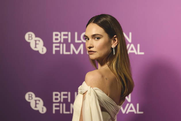 October 10, 2026, London, England, United Kingdom: LILY JAMES attending the red carpet at the premier of the liberation at the BFI London Film Festival in london on October 9th London United Kingdom  - ZUMAg279 20261010_zip_g279_035 Copyright: xAlessandroxGalatolix