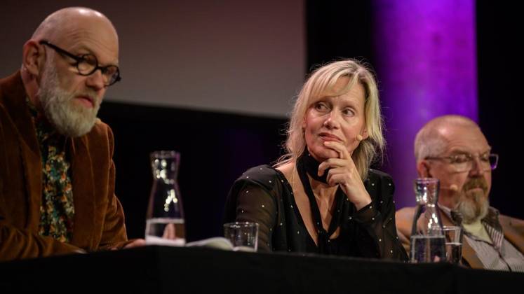 Essen: Thomas Böhm, Anna Schudt und Dietmar Bär bei der Lit.Ruhr ** NUR FÜR REDAKTIONELLE ZWECKE ** EDITORIAL USE ONLY **<p>Thomas Böhm, Anna Schudt und Dietmar Bär bei der Lit.Ruhr auf Zeche Zollverein am Samstag, den 10. Oktober 2026, in Essen-Katernberg. Deutschland NRW Essen Copyright: UwexErnst