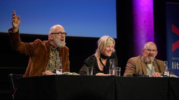 Essen: Thomas Böhm, Anna Schudt und Dietmar Bär bei der Lit.Ruhr ** NUR FÜR REDAKTIONELLE ZWECKE ** EDITORIAL USE ONLY **<p>Thomas Böhm, Anna Schudt und Dietmar Bär bei der Lit.Ruhr auf Zeche Zollverein am Samstag, den 10. Oktober 2026, in Essen-Katernberg. Deutschland NRW Essen Copyright: UwexErnst