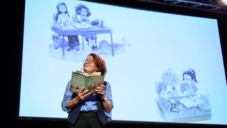 Essen: Margit Auer und die Schule der magischen Tiere bei der Lit.Ruhr ** NUR FÜR REDAKTIONELLE ZWECKE ** EDITORIAL USE ONLY **<p>Margit Auer am Samstag, den 10. Oktober 2026, bei der Lit.Ruhr auf Zeche Zollverein in Essen-Katernberg. Deutschland NRW Essen Copyright: UwexErnst