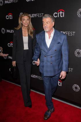 October 10, 2026, New York, New York, United States: (L-R) Jennifer Flavin and Sylvester Stallone attend.screening of Tulsa King during PaleyFest NY 2026 at The Paley Museum on October 10, 2026 in New York City. New York United States - ZUMAs197 20261010_aaa_s197_699 Copyright: xRonxAdarx
