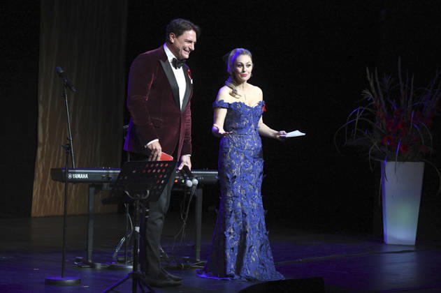 Benjamin Bieneck und Ruth Moschner bei der 18. Hope Gala 2026 im Schauspielhaus. Dresden, 10.10.2026