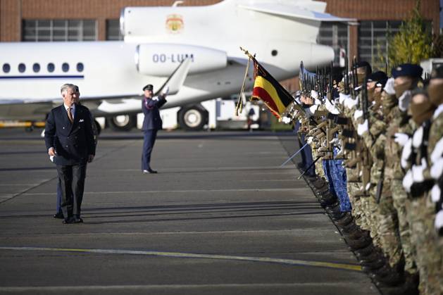 King Philippe - Filip of Belgium pictured at the official departure ceremony ahead of a state visit of the Belgian King and Queen to Kazakhstan, on Sunday 11 October 2026, at Melsbroek military airport. The first State Visit of Belgium s royal couple in central Asia from 11 to 14 October 2026, aims to highlight bilateral cooperation in the economic, academic, and cultural fields.  JASPERxJACOBS 189424576