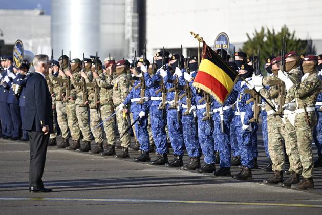King Philippe - Filip of Belgium pictured at the official departure ceremony ahead of a state visit of the Belgian King and Queen to Kazakhstan, on Sunday 11 October 2026, at Melsbroek military airport. The first State Visit of Belgium s royal couple in central Asia from 11 to 14 October 2026, aims to highlight bilateral cooperation in the economic, academic, and cultural fields.  JASPERxJACOBS 189424536
