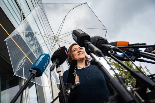 Die CDU-Generalsekretärin Franziska Hoppermann gibt zu Beginn der Klausurtagung ein Pressestatement ab;Präsidiumsklausurtagung der CDU Deutschlands in Berlin, Oktober 2026, Berlin Berlin Deutschland Konrad-Adenauer-Haus
