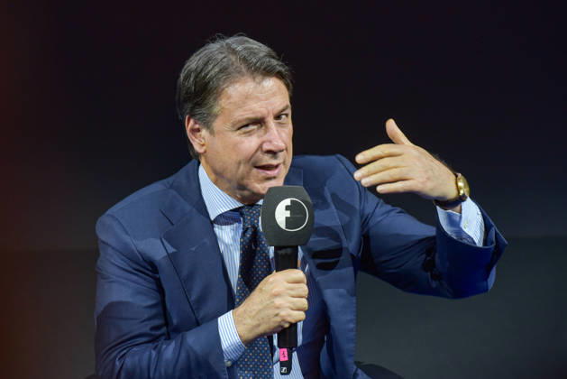 October 11, 2026, Rome, Rome, Italy: Movimento 5 Stelle President Giuseppe Conte speaks during the panel Faccia a Faccia con i politici at the Rumore Festival 2026 at Acquario Romano in Rome on October 11, 2026. Rome Italy  - ZUMAn299 20261011_zip_n299_004 Copyright: xVincenzoxNuzzolesex