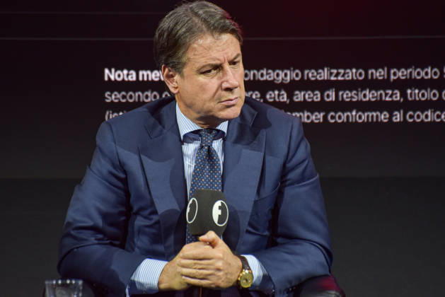 October 11, 2026, Rome, Rome, Italy: Movimento 5 Stelle President Giuseppe Conte speaks during the panel Faccia a Faccia con i politici at the Rumore Festival 2026 at Acquario Romano in Rome on October 11, 2026. Rome Italy  - ZUMAn299 20261011_zip_n299_001 Copyright: xVincenzoxNuzzolesex